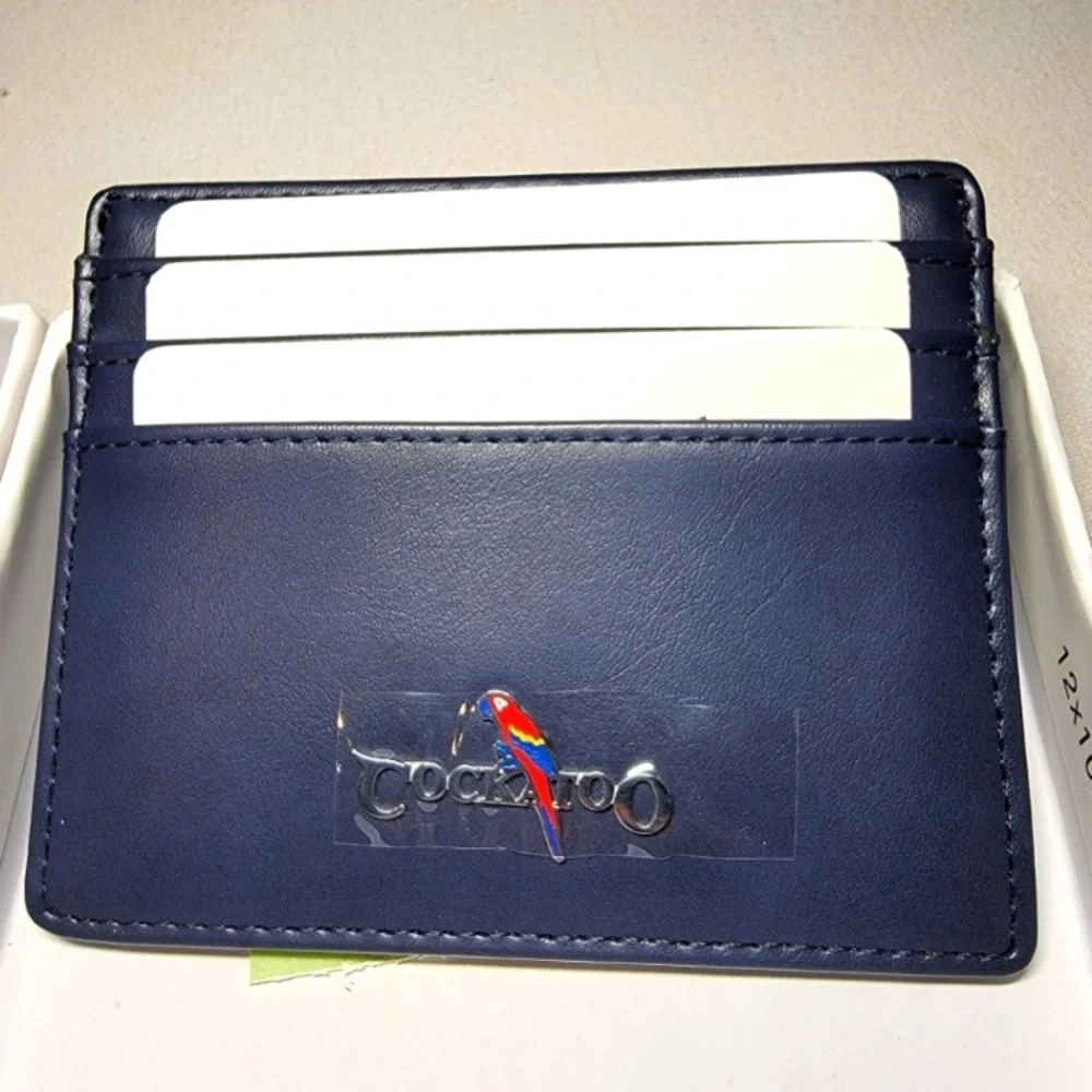 Cockatoo Leather Card Holder RFID Brown - NIB